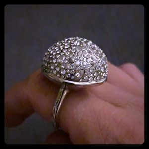 Alexis Bittar Pave crystal and spike Dome Ring